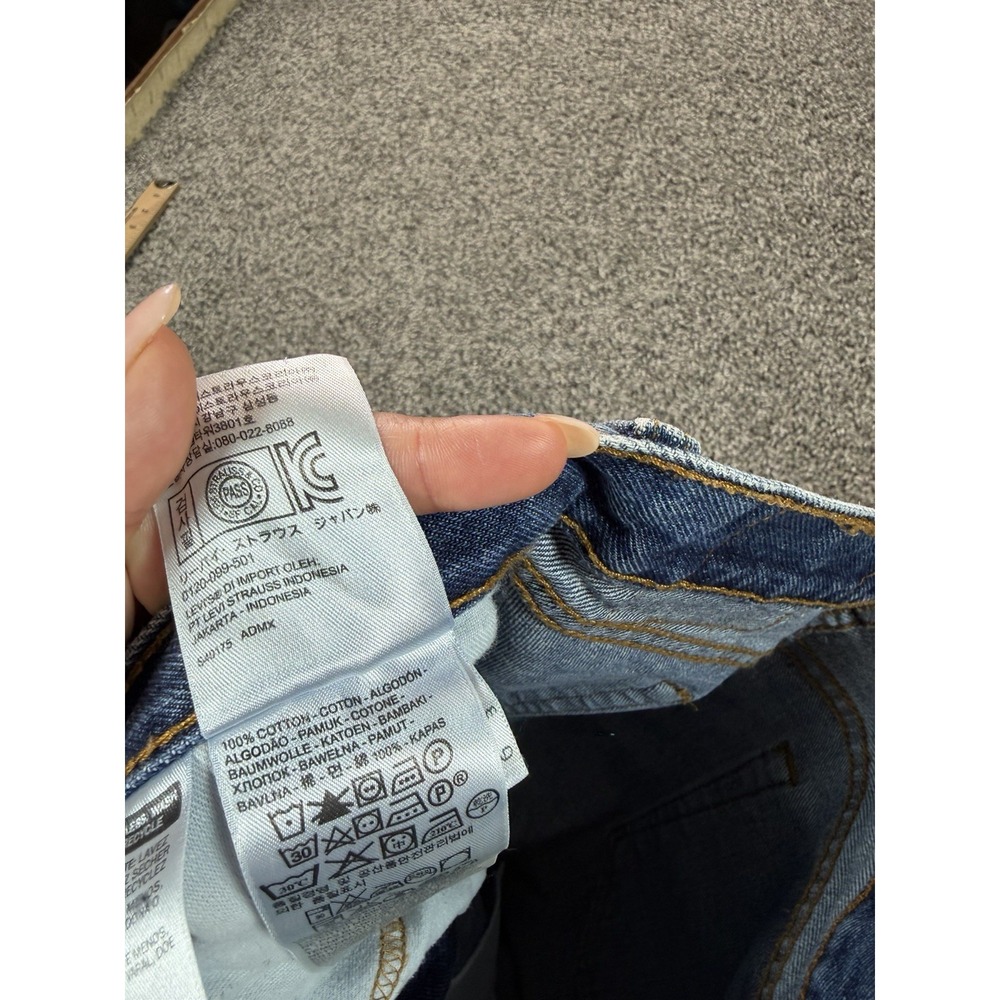 Levi's 505 Regular Fit Straight Jeans Men's Size 29X30 Blue - Picture 4 of 11
